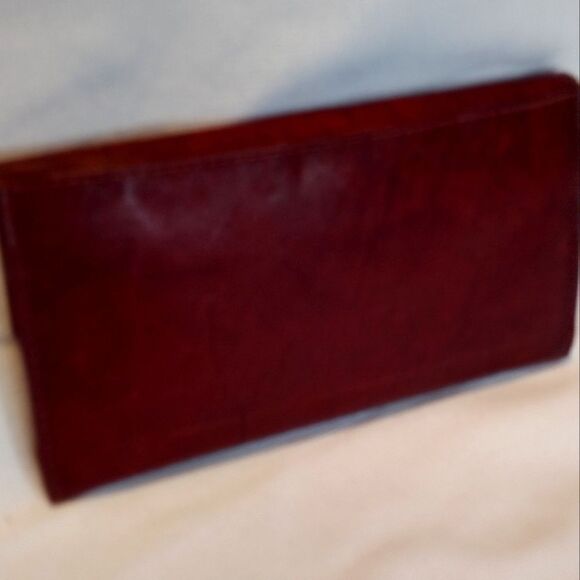 Marshal Burgundy Wallet & Checkbook - Picture 2 of 8
